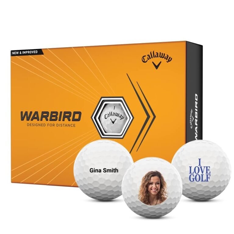 Callaway Warbird golf balls with personalized designs and box