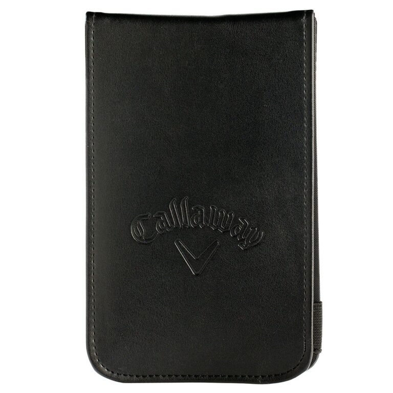 Black Callaway golf accessory case with embossed logo on front